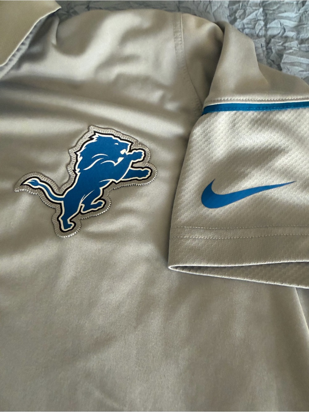Nike Detroit Lions Sideline Elite Gray Golf Polo Men’s Small - Picture 3 of 4